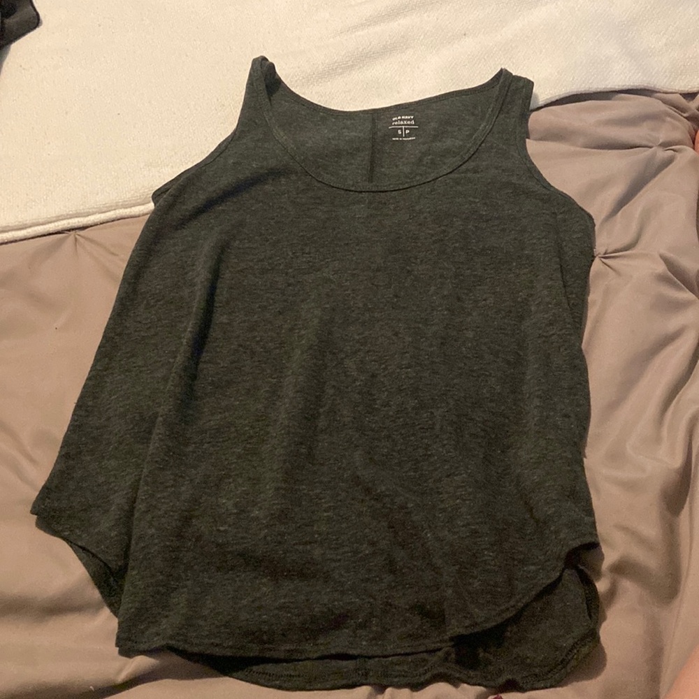 Sheer grey tank top